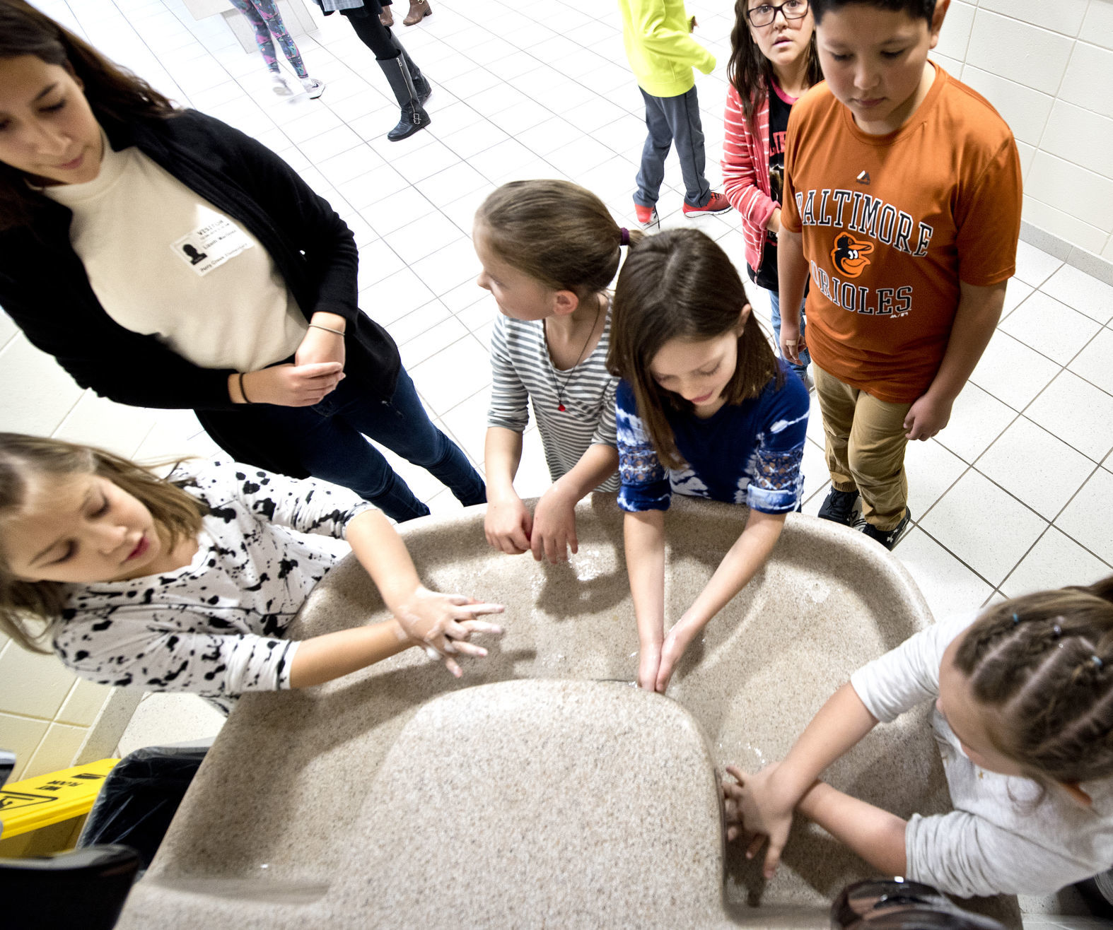 Career Academy hand washing